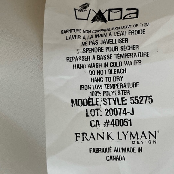 Frank Lyman Off-White Blouse NWT Size 16 - Picture 5 of 10
